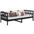 Czarne drewniane łóżko dzienne 80x200 - Sonja 3X