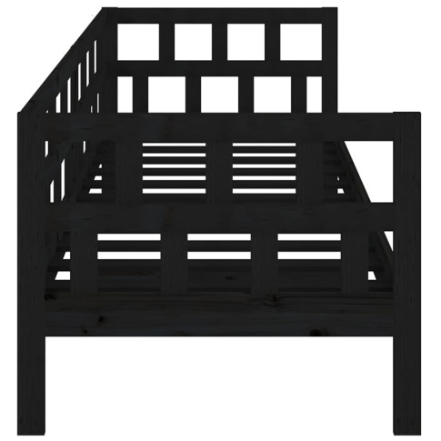 rama czarnego drewnianego łóżka Sonja