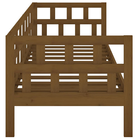 rama brązowego drewnianego łóżka Sonja