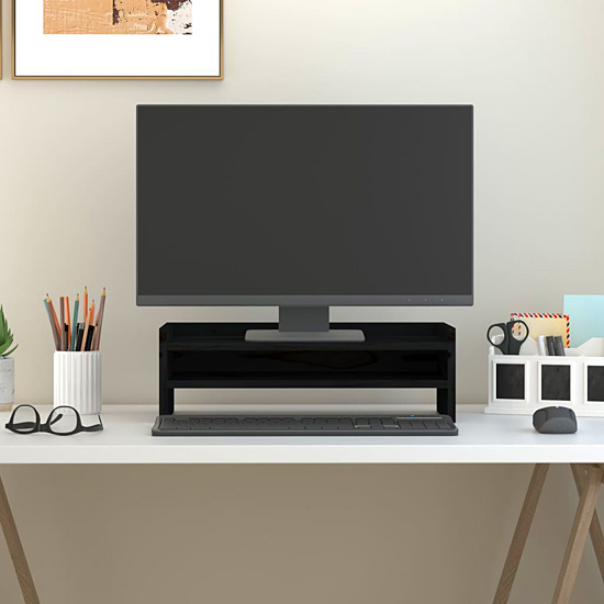 Wizualizacja półki na biurko Uhress kolor czarny