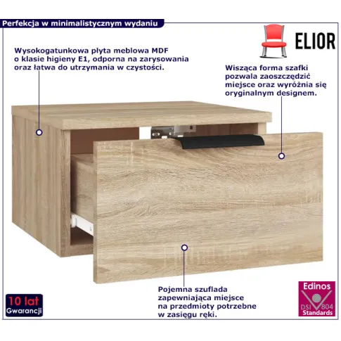 Minimalistyczna szafka nocna Zemsi