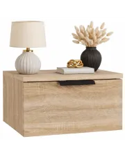 Skandynawska wisząca szafka nocna dąb sonoma - Tracy w sklepie Edinos.pl