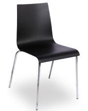 Nowoczesne krzesło konferencyjne czarny + chrom - Gixo 3X w sklepie Edinos.pl