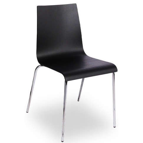 Czarne chromowane krzesło konferencyjne Gixo 3X