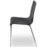 Czarne eleganckie krzesło konferencyjne chromowane Gixo 3X