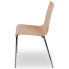 Drewniane krzesło konferencyjne na metalowej podstawie naturalny + chrom Gixo 3X