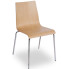 Naturalne chromowane krzesło konferencyjne Gixo 3X