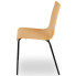 Metalowe krzesło konferencyjne z drewnianym siedziskiem Gixo 3X
