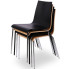 Metalowe nowoczesne krzesło sztaplowane Gixo 3X