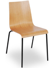 Nowoczesne krzesło konferencyjne naturalny +  czarny - Gixo 3X w sklepie Edinos.pl