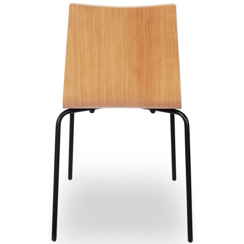 Nowoczesne krzesło konferencyjne metalowe naturalny + czarny Gixo 3X