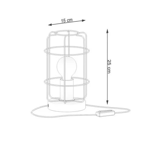 Wymiary lampki A403-Tims