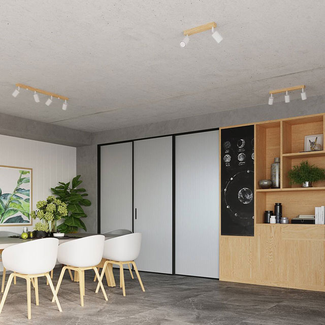 Biały potrójny plafon reflektorowy A385-Fiori