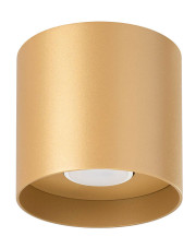 Złoty mały okrągły plafon tuba - A405-Fens w sklepie Edinos.pl