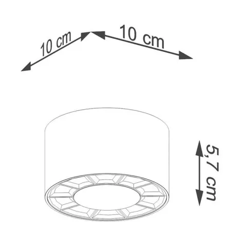Wymiary plafonu A419-Vrex