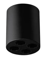 Czarny okrągły spot sufitowy LED - A406-Pizo