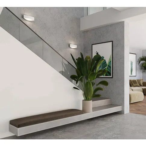 Wizualizacja białego kinkietu Firi