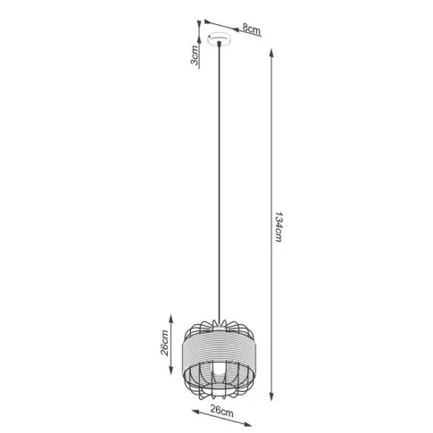 Wymiary lampy A427-Zemo