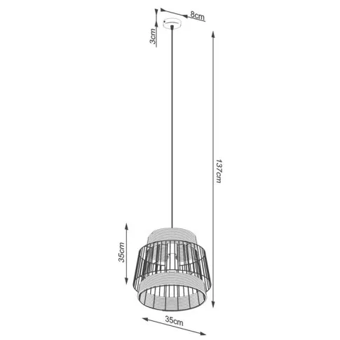 Wymiary lampy A428-Zemo