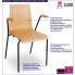 Infografika krzesła konferencyjnego z podłokietnikami naturalny + czarny Gixo 4X