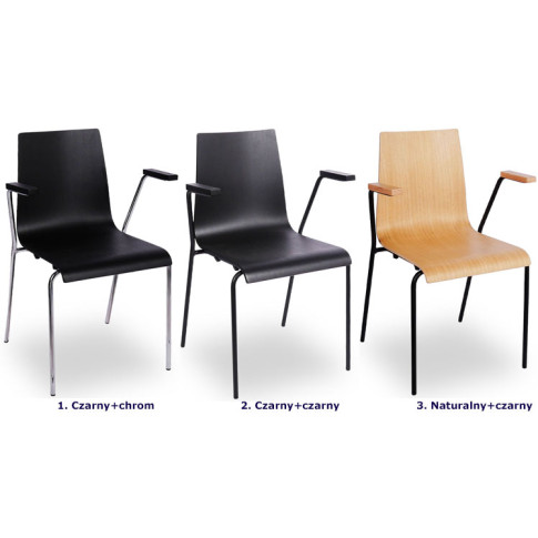 Kolory krzesła konferencyjnego z podłokietnikami Gixo 4X