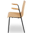 Metalowe krzesło konferencyjne z podłokietnikami naturalny + czarny Gixo 4X