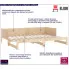 Drewniane łóżko rozsuwane w kolorze naturalnym 2x(80x200) Randy 3X
