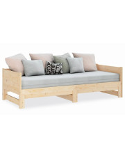 Łóżko rozsuwane z naturalnego drewna 2x(80x200) cm - Randy 3X w sklepie Edinos.pl