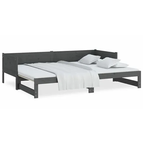 Szara drewniana rozsuwana sofa Randy 3X