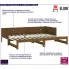 Drewniane łóżko rozsuwane w kolorze miodowego brązu 2x(80x200) Randy 3X