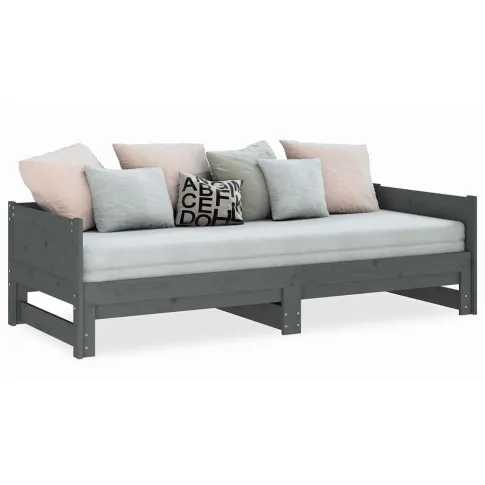 Szare sosnowe rozkładane łóżko sofa Randy 4X