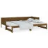 Brązowa drewniana rozsuwana sofa Randy 4X