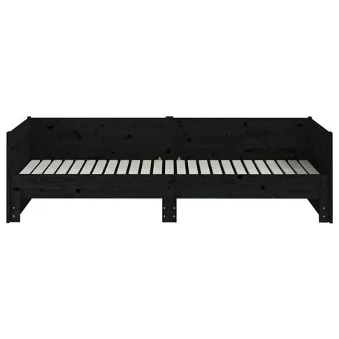 Czarna drewniana rozkładana sofa Randy 4X