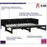 Drewniane łóżko rozsuwane w kolorze czarnym 2x(90x200) Randy 4X