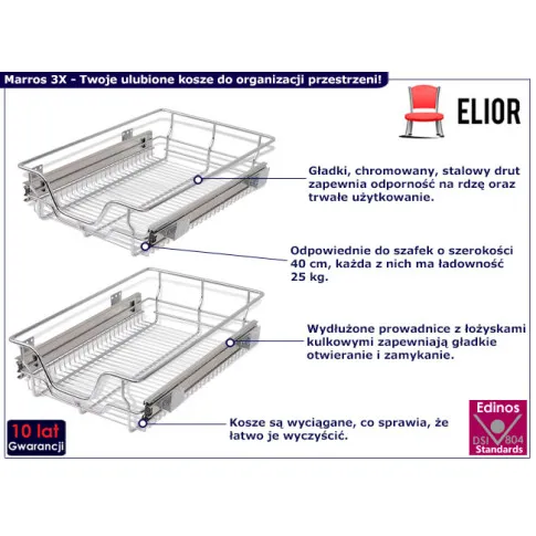 Zestaw 2 koszy cargo Marros 3X