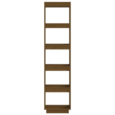 Drewniany regał z 5 półkami wąski miodowy brąz Wajos 5X
