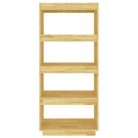 Sosnowy regał skandynawski z 4 półkami na książki i dokumenty Wajos 8X