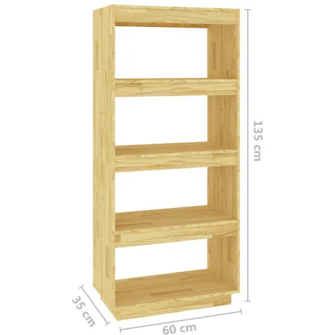 Wymiary drewnianego regału skandynawskiego na książki Wajos 8X