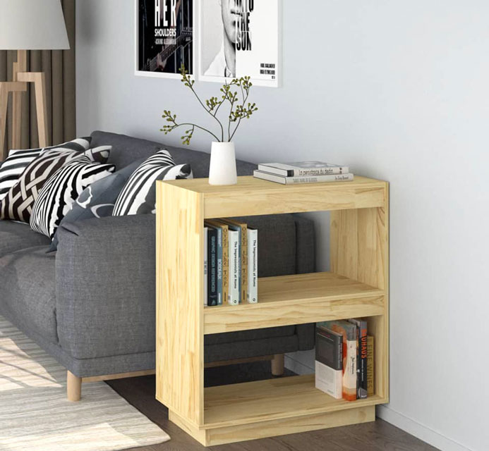 Wnętrze z wykorzystaniem regału Lika 10X kolor naturalny