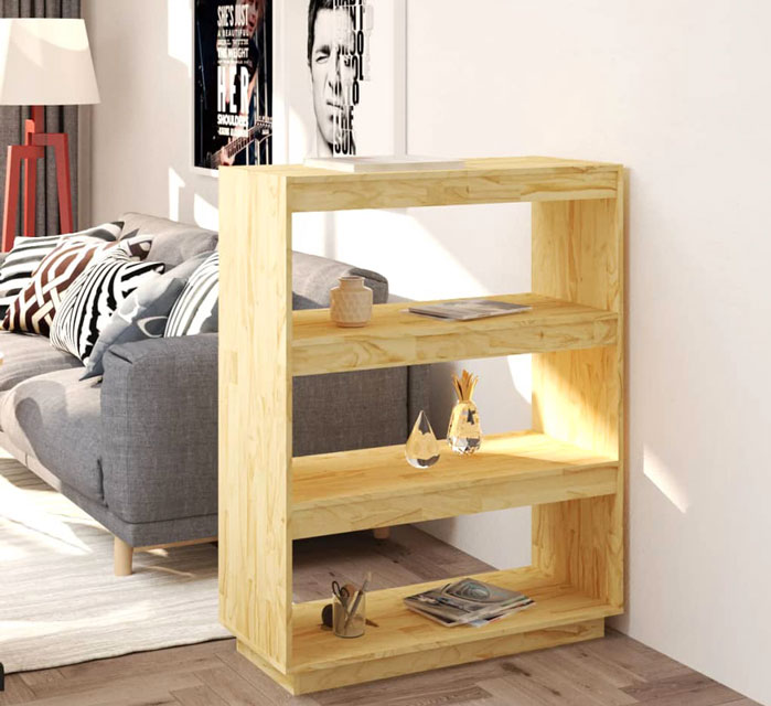 Skandynawskie wnętrze z wykorzystaniem naturalnego regału Wajos 11