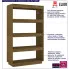 Infografika regał z 4 półkami miodowy brąz Wajos 12X