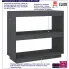 Infografika szary regał stojący 2 półki Wajos 14X
