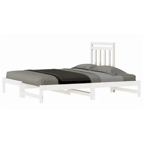 białe drewniane rozkładane łóżko Mindy