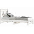 Białe drewniane łóżko rozsuwane 2x(90x200) cm - Mindy