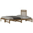 brązowe drewniane rozkładane łóżko Mindy