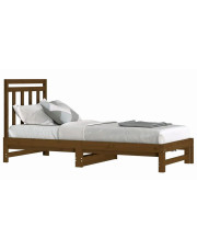 Drewniane łóżko rozsuwane miodowy brąz 2x(90x200) cm - Mindy w sklepie Edinos.pl