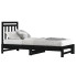 Czarne łóżko rozsuwane z drewna 2x(90x200) cm - Mindy