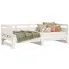 Białe drewniane łóżko rozsuwane 2x(80x200) cm - Givefi 3X