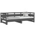 Drewniane szare łóżko rozsuwane 2x(80x200) cm - Darma 3X