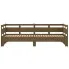 Brązowa drewniana rozkładana sofa Darma 3X